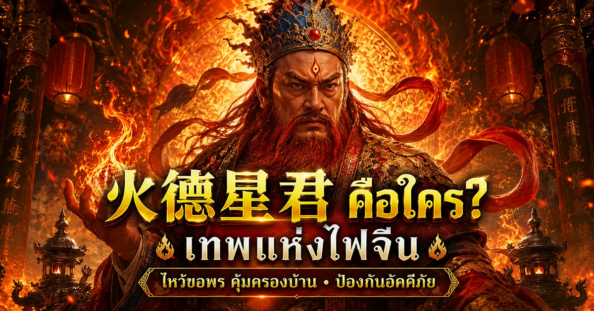 火德星君 เทพแห่งไฟจีน ภาพประกอบพิธีไหว้เทพแห่งไฟ ขอพรคุ้มครองบ้านเรือนและป้องกันอัคคีภัย