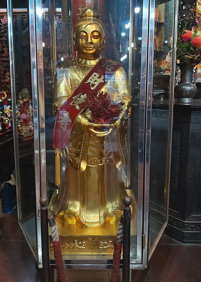 รูปปั้นทองเหลือง 招财使者 ทูตเรียกทรัพย์ บริวารของจ้าวกงหมิง วัดกว่างเทียนกง ไถจง