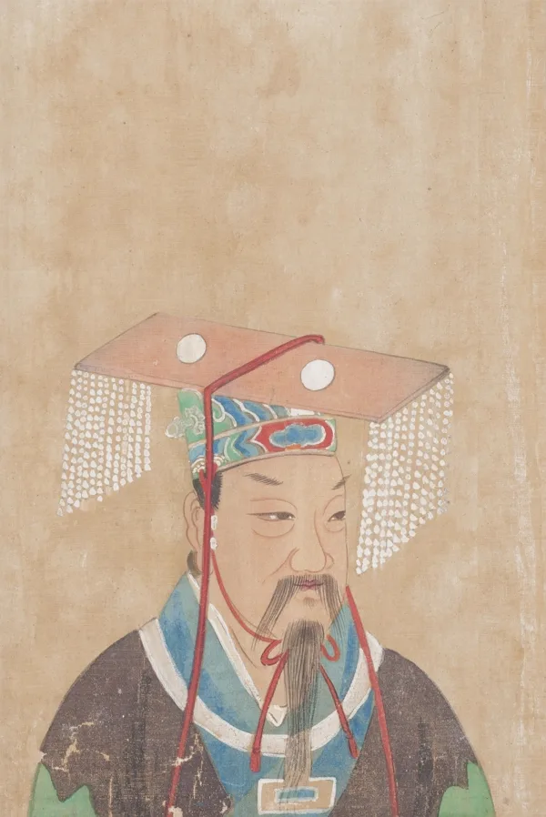 ภาพวาดพระเจ้าซุ่น ปฐมบรรพชนในตำนานของแซ่เอี้ยว แซ่เหยา (姚)