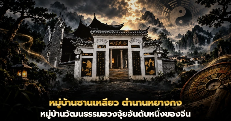 หมู่บ้านซานเหลียวในหุบเขาเจียงซีมองจากมุมสูง