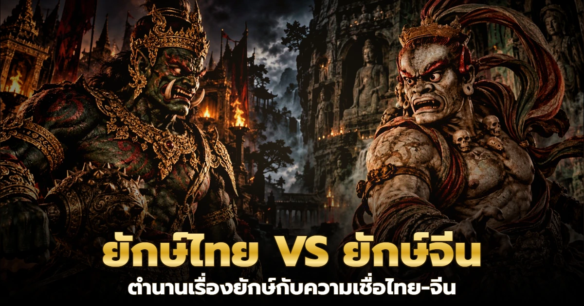 รูปสลักยักษ์เย่าฉาเฝ้าประตูวัดจีนโบราณ