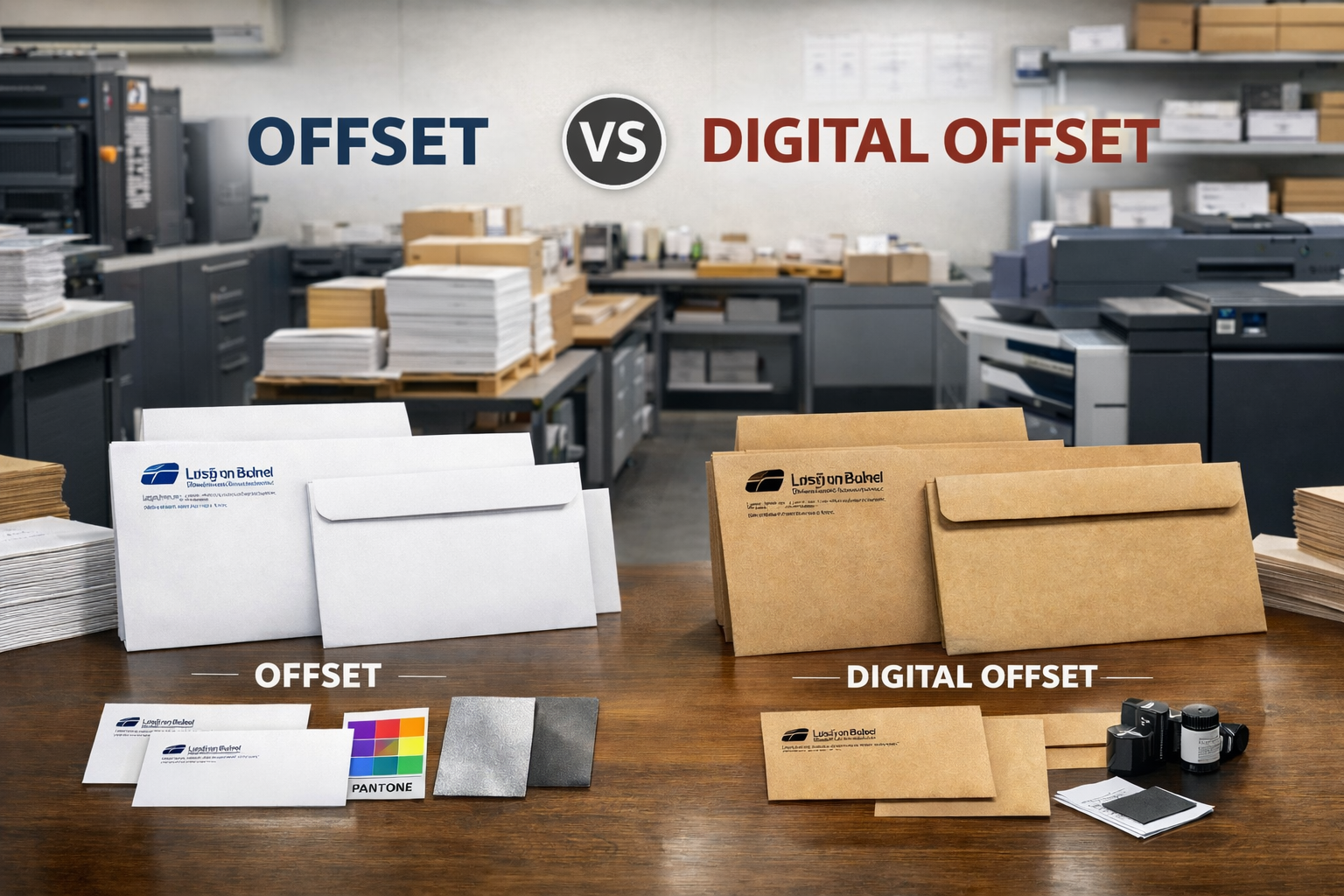 โรงพิมพ์ลาดพร้าว รับพิมพ์ซองเอกสาร : พิมพ์ Offset vs Digital แบบไหนเหมาะกับคุณ?